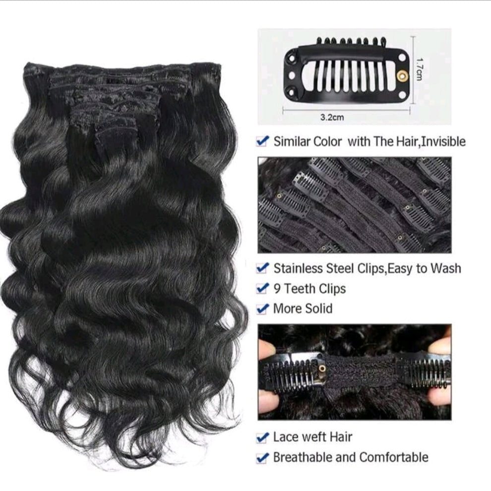Body Wave Clip in Hair Extensions